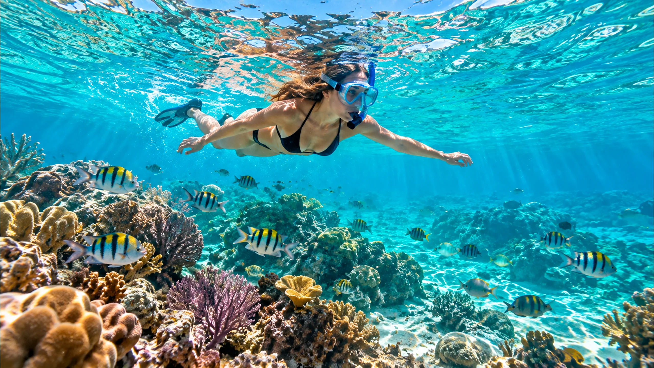 Snorkel en las aguas cristalinas de Isla Mujeres